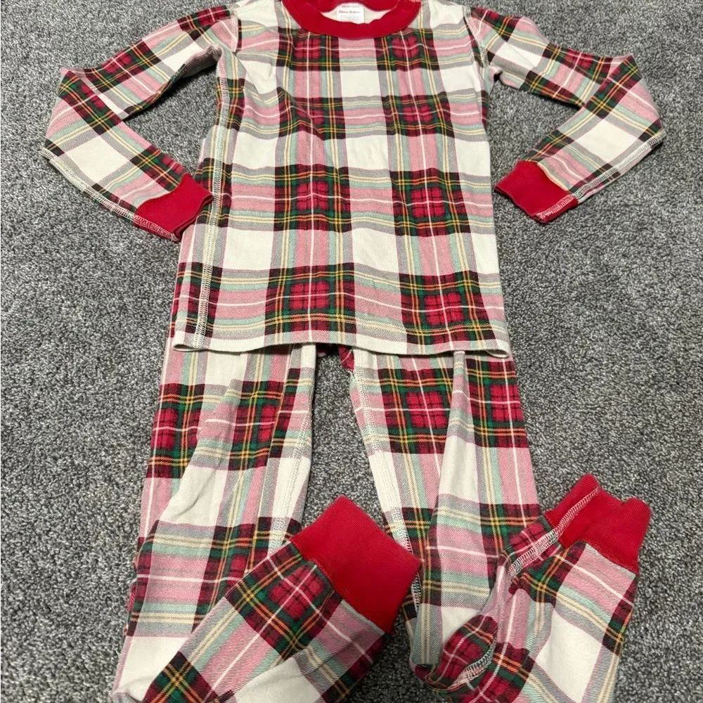 Hanna Andersson Red Plaid Pajamas Sz 120cm